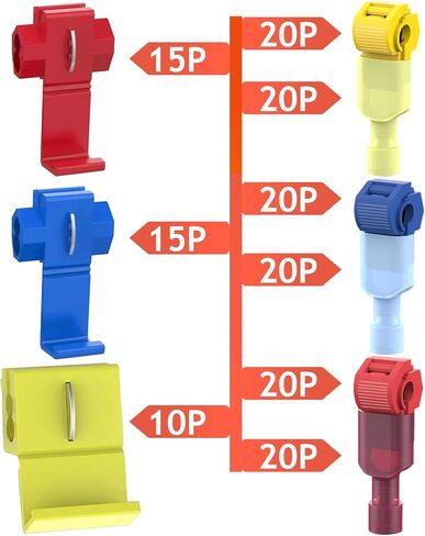 160p Wire Splice Connectors T Tap Wire Connector for Wiring Quick Connect 3 Way Wire Taps Automotive T Connectors Car Audio conectores de Cables eléctricos in Saudi Arabia