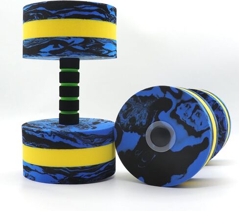 Water Dumbbells, 2 PCS Aquatic Exercise Dumbbells Water Aerobics Workouts Lightweight EVA Foam Pool Weights Dumbvells for Men Women Water Sports Fitness Tools Weight Loss in Kuwait