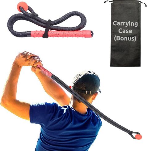 Golf Swing Rope Trainer - Golf Swing Training Aid for Beginner Indoor Outdoor Golf Practice, Warm-up Exercise Posture Corrector, Improved Speed & Power Practice Equipment with Storage Bag for Golfer in Saudi Arabia
