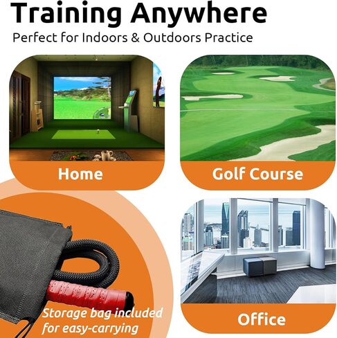 Golf Swing Rope Trainer - Golf Swing Training Aid for Beginner Indoor Outdoor Golf Practice, Warm-up Exercise Posture Corrector, Improved Speed & Power Practice Equipment with Storage Bag for Golfer in Saudi Arabia