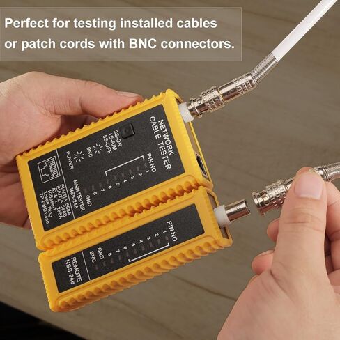 جهاز اختبار الكابل المحوري (محوري) المحمول BNC F-Style RJ45 جهاز فحص كابل استمرارية إيثرنت in Saudi Arabia