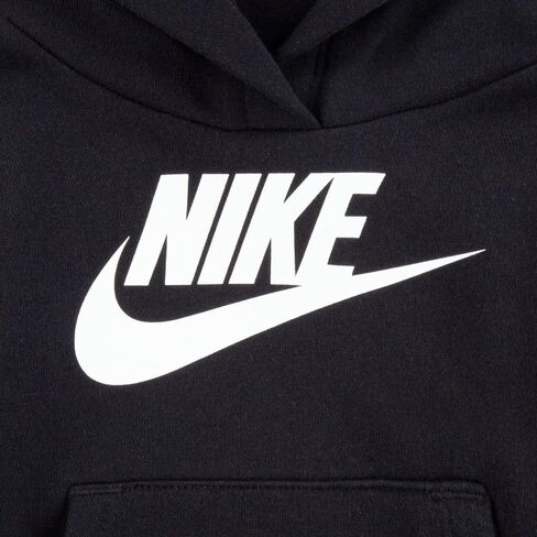 بلوفر Nike Girl's Club Fleece Hi منخفض (للأطفال الصغار) باللون الأسود مقاس 6X للأطفال الصغار in Saudi Arabia