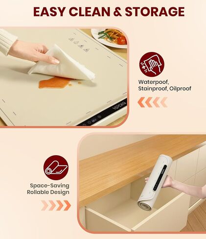 Food Warming Mat for Buffet, VEPOKA Electric Warming Tray to Keep Food Warm at Party, Silicone Heating Mat with 7 Temperature Levels& Auto Shut-Off, Food Warmers for Parties, Gatherings, Everyday Use in Saudi Arabia