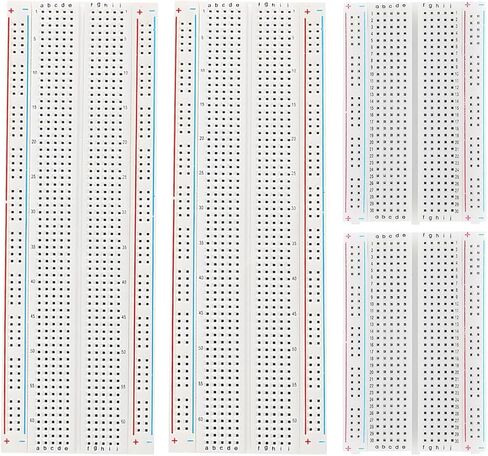 طقم لوح تجارب بدون لحام مكون من 4 قطع - يتضمن 2 × 830 نقطة و2 × 400 نقطة من ألواح الخبز لمشاريع Arduino وBreadboard الإلكترونية - مثالية لدروع Proto Shields وكتل التوصيل in Kuwait