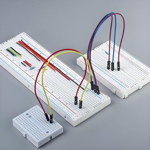 طقم لوح تجارب بدون لحام مكون من 4 قطع - يتضمن 2 × 830 نقطة و2 × 400 نقطة من ألواح الخبز لمشاريع Arduino وBreadboard الإلكترونية - مثالية لدروع Proto Shields وكتل التوصيل in Kuwait