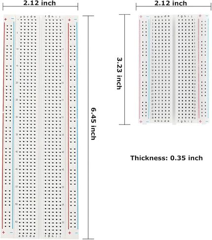 طقم لوح تجارب بدون لحام مكون من 4 قطع - يتضمن 2 × 830 نقطة و2 × 400 نقطة من ألواح الخبز لمشاريع Arduino وBreadboard الإلكترونية - مثالية لدروع Proto Shields وكتل التوصيل in Kuwait