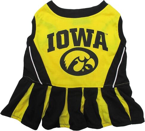 Pets First Collegiate University of Iowa Hawkeyes Dog Cheerleader Dress, X-Small in Saudi Arabia