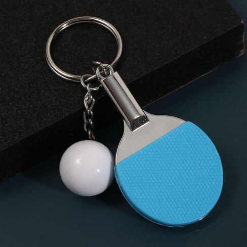 Pokinge 6Pcs Mini Table Tennis Racket Keychain Multicolor Table Tennis Racket Bag Pendant Creative Sports Keyring Accessories in Saudi Arabia