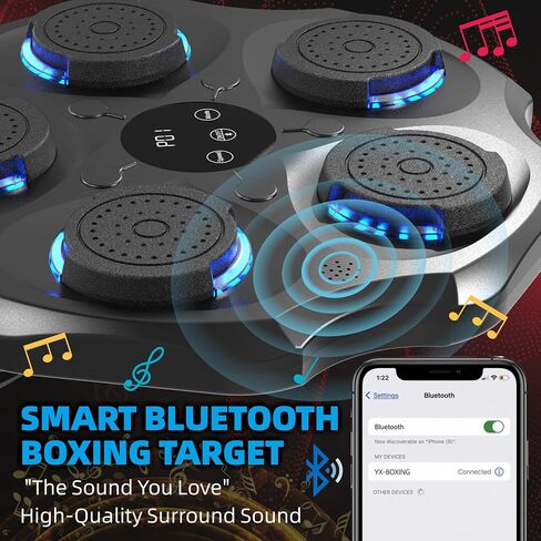 Enhanced Music Boxing Machine with Boxing Gloves, Bluetooth Boxing Machine Wall Mounted, Exciting Home Boxing Music Training for Adults and Kids in Saudi Arabia