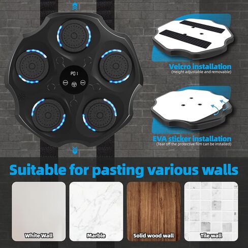 Enhanced Music Boxing Machine with Boxing Gloves, Bluetooth Boxing Machine Wall Mounted, Exciting Home Boxing Music Training for Adults and Kids in Saudi Arabia