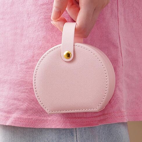 Personalized Travel Jewelry Case, Custom Leather Customized Jewelry Organizer Box w/Name & Birth Flower Month - Birthday Gifts for Women Mom Jewelry Travel Case in Saudi Arabia