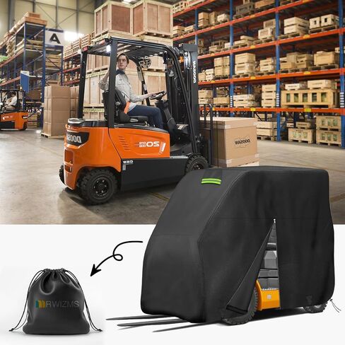 غطاء رافعة شوكية، 420D أكسفورد 100 بوصة طول × 45 بوصة عرض × 80 بوصة ارتفاع، مقاوم للماء، مقاوم للأشعة فوق البنفسجية، غطاء رافعة شوكية خارجي مقاوم للرياح يناسب جميع الرافعات الشوكية حتى 8000 رطل (100 بوصة طول × 45 بوصة عرض × 80 بوصة ارتفاع، أسود) in Kuwait