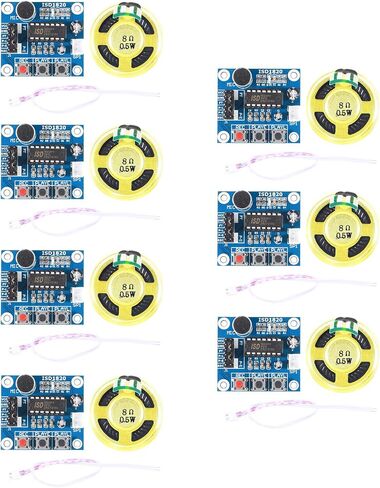 AITRIP 5 pcs ISD1820 Sound Voice Recording Playback Module Sound Recorder Board with Microphone Audio Loudspeaker in Saudi Arabia