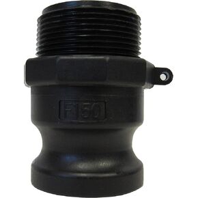 CAMLOCK - 150F POLYPROPYLENE CAM & GROOVE FITTING; 1-1/2 INCH MALE ADAPTER/MALE NPT
