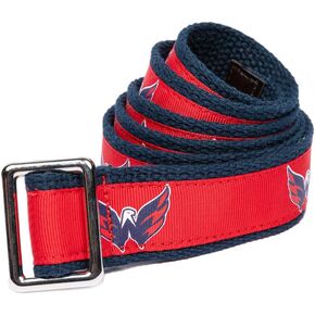 Washington Capitals NHL Hockey Belt Officially Licensed With Nickel Finished Brass Buckle And Logo Tin