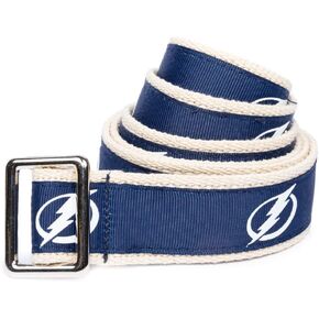 Tampa Bay Lightning NHL Hockey Belt Officially Licensed With Nickel Finished Brass Buckle And Logo Tin