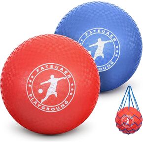 10 Inch Kickball Set, Playground Ball with Carrying Bag, Dodge Balls for Kids and Adults, Bouncing Sport Handball and Toy Ball, Outdoor Rubber Balls Official Camps and Schools Play Ball