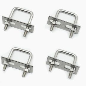 Stainless Steel Square U Bolt Clamp, Square Tube Clamps with Nut And Plate for Boat Trailer (M6*30 * 50)