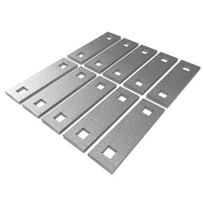 Dock Washer Plate 10 PCS, Hardware Heavy Duty Boat Dock Steel Washer Plate, Galvanized, 1.5x5" Cleat Flat Bearing Plate Floating Dock with 1/2" Holess, Thickness 6mm - NO Carriage Bolts