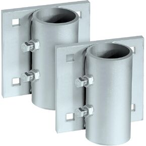 Stationary Dock Heavy Duty Hardware Side Leg Pipe Holder,Galvanized Hardware for Floating Dock Edging,Boat Dock Pipe Brackets Sleeve Holder for Dock Pole Post,7/16" Holes for 3/8" Carriage Bolts