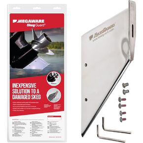 MEGAWARE KEELGUARD SkegGuard 27051 Skeg Protector with Drain Hole - Protects Against Ramp Dragging - Fits Mercury MerCruiser Bravo 1 & 3 1990-Present (Not Compatible with XR Sport Models)