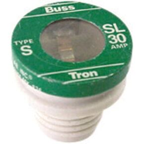 Bussmann SL-30PK4 30 Amp Time Delay Loaded Link Rejection Base Plug Fuse, 125V UL Listed, 4-Pack