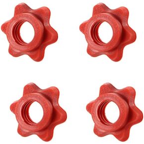 Kopida 4 Pcs Standard Barbell Spin-Lock Collars Dumbbell Nut, Anti-Slip Plastic Hex Nut 25MM for Weight Lifting Fitness Exercise