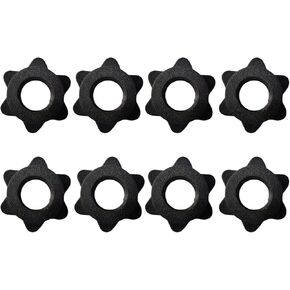 8pcs Spinlock Collars, 1 inch Barbell Spin-Lock Collars Screw Clamps, Standard Dumbbell Hex Nut Dumbbell Rod Nut Barbell Screw Collarfor, Clamps Weight Clips for Dumbell Weight Training
