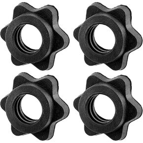 4Pcs 25mm Dumbbell Barbell Handbell Bar Clip Lock Screw Nut Anti-Slip Spin-Lock Collar Nut For Strength Training Anti-slip Spin Lock Collar Screws Barbell Nut Barbell Spinlock Collars Hexagon Nut