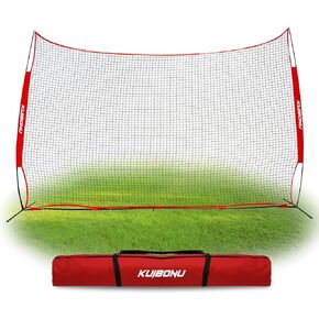 20x10 Foot Lacrosse Backstop Net, Barrier Net with Sturdy Steel Frame and Heavy-Duty Netting, Barricade Backstop Net Perfect for Baseball Softball Lacrosse Soccer Basketball and More