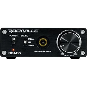 Rockville RDAC5B DAC Digital to Analog Converter USB/Optical/RCA/Headphone Amp