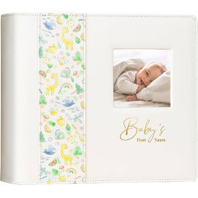 Keepsake Baby Memory Book Girl Boy – Timeless Leather-Bound Baby Milestone Book – Baby Book Keepsake Record First 5 Years - Gender Neutral Baby Scrapbook Album Baby Album Journal Registry Search Gift in Kuwait
