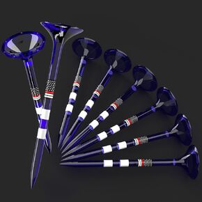 prowithlin Golf Tees, Golf Tees 3 1/4 Unbreakable Acrylic, Plastic Golf Tees Reduce Side Spin & Friction, Purple (50pcs)