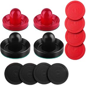 Air Hockey Pucks and Paddles, Air Hockey, Air Hockey Paddles, Air Hockey Pucks, Hockey Accessories, Replacement Accessories for Game Tables (4 Pushers, 8 Pucks)