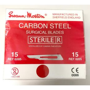 Swann Morton Blade, Sterile Carbon Steel Sz 15 100/bx in Kuwait