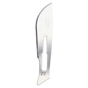 Swann-Morton® #22 Sterile Surgical Blades, Stainless Steel [Individually Packed, Box of 100]