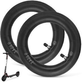8.5 Scooter Inner Tubes Bent Valve 8.5x2 Scooter Rear Wheels Inner Tube Tire Replacement for Gotrax/Xiaomi M365/Pro2/1s Electric Scooter，50/75-6.1 Thicker Pneumatic Inner Tube Bent Valve 90° (2 PCS)