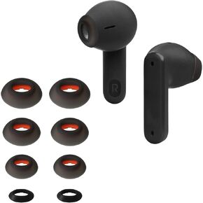 kwmobile 8X Replacement Ear Tips Compatible with JBL Tune Flex - Set of Silicone Eartips for Earbuds Headphones