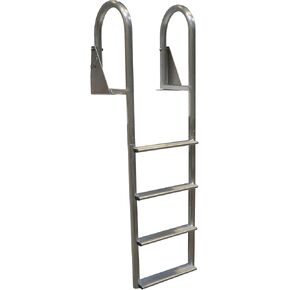 Dock Ladder, 4 Step, Flip Up, Welded, Aluminum
