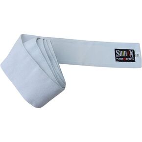 OBI BELT Stretchy Elasticated- WHITE Obi Belt Iaido- KENDO, AIKIDO Belt - 400cm x 8cm Easy Comfortable fasten