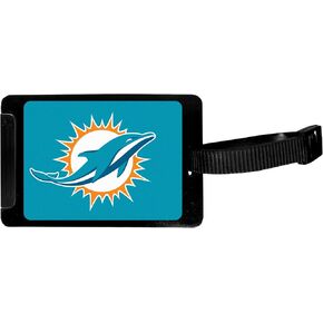 Siskiyou Sports Unisex NFL Miami Dolphins Luggage Tag, Black, 3.25"
