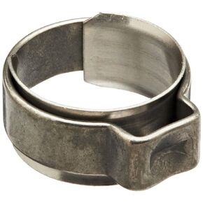 Oetiker 15400036 Stainless Steel Hose Clamp with Insert, One Ear, Clamp ID Range 12.8 mm (Closed) - 14.8 mm (Open) (Pack of 10)