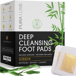 Deep Cleansing Foot Pads for Better Sleep | Natural Bamboo Vinegar and Ginger Foot Pads | Premium Japanese Foot Patches for Stress Relief | 20 pads in Saudi Arabia