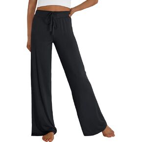 العصرية الملكة واسعة الساق السراويل امرأة عارضة اليوغا السراويل الفضفاضة صالة Sweatpants مضيئة عالية الخصر طماق مع الرباط in Kuwait