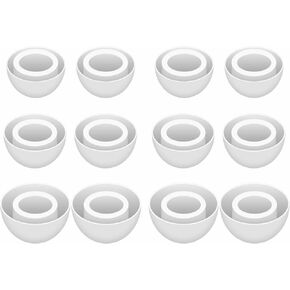 6 Pairs Liberty 4 NC Ear Tips, Replacement S/M/L 3 Size Soft Rubber Silicone Flexible Eartips Earplug Gel Skin Cover Fit in Case Accessories Compatible with Soundcore Liberty 4NC - Black