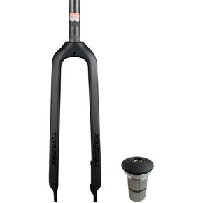 TOSEEK Full Carbon MTB Rigid Fork, 26in 27.5in 29in / Offset 45mm / 1/8" Straight Tube Threadless/Disc Brake / 9x100mm QR / T800 Carbon Fiber/w/Expander, for Mountain Bike XC