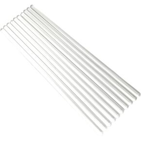 10 Pcs 20cm Glass Stirring Sticks Long Stir Rods Laboratory Chemical Sticks Science Education Rods Kitchen Mixing Rods Chemistry Classroom Supplies