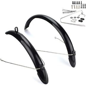 TOTIDE Bike Fenders Set for 700c x 45mm Fits to 35mm-45mm Tire Width, Black