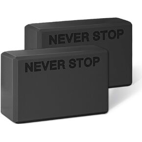 KEEP Yoga Block, High-Density EVA Foam 2 Pack Yoga Block with Non-Slip Textured Surface, Supportive, Lightweight - Ideal for Yoga, Pilates, and Stretching Exercises