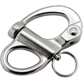 3-3/4" 95mm Fixed Bail Snap Shackle for Bracelet,Sailboat 316 Stainless Steel Heavy Duty Sailing Rigging Shackles